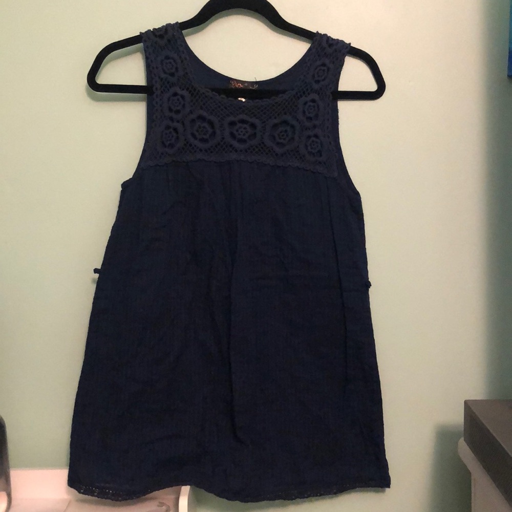 Navy Blue Top with some embroidery